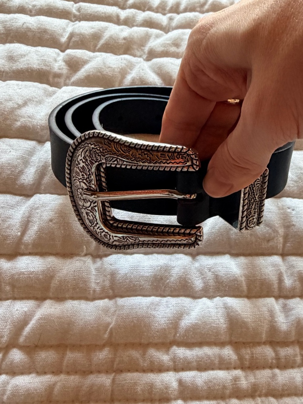 ASOS western belt black and silver size S